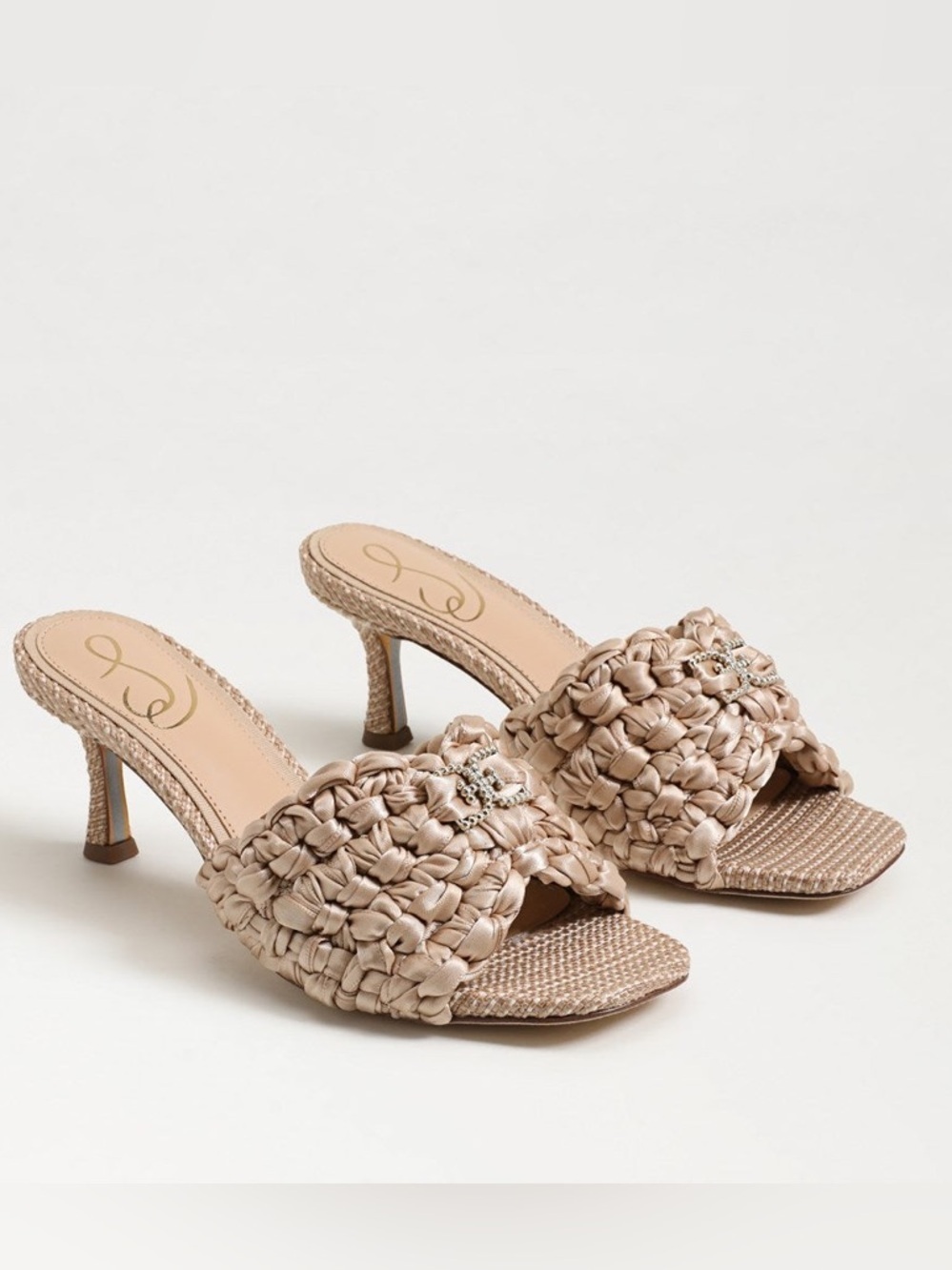 Sam Edelman Beige Paisley Dress heeled Sandals NWT